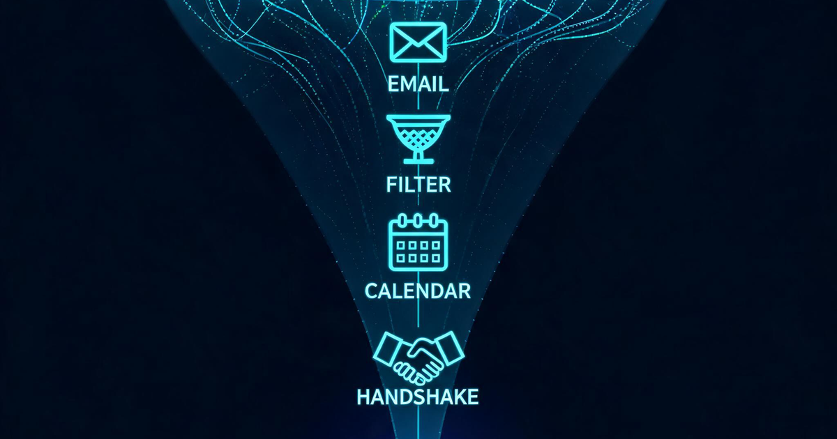 AI agent replacing manual business workflows illustration