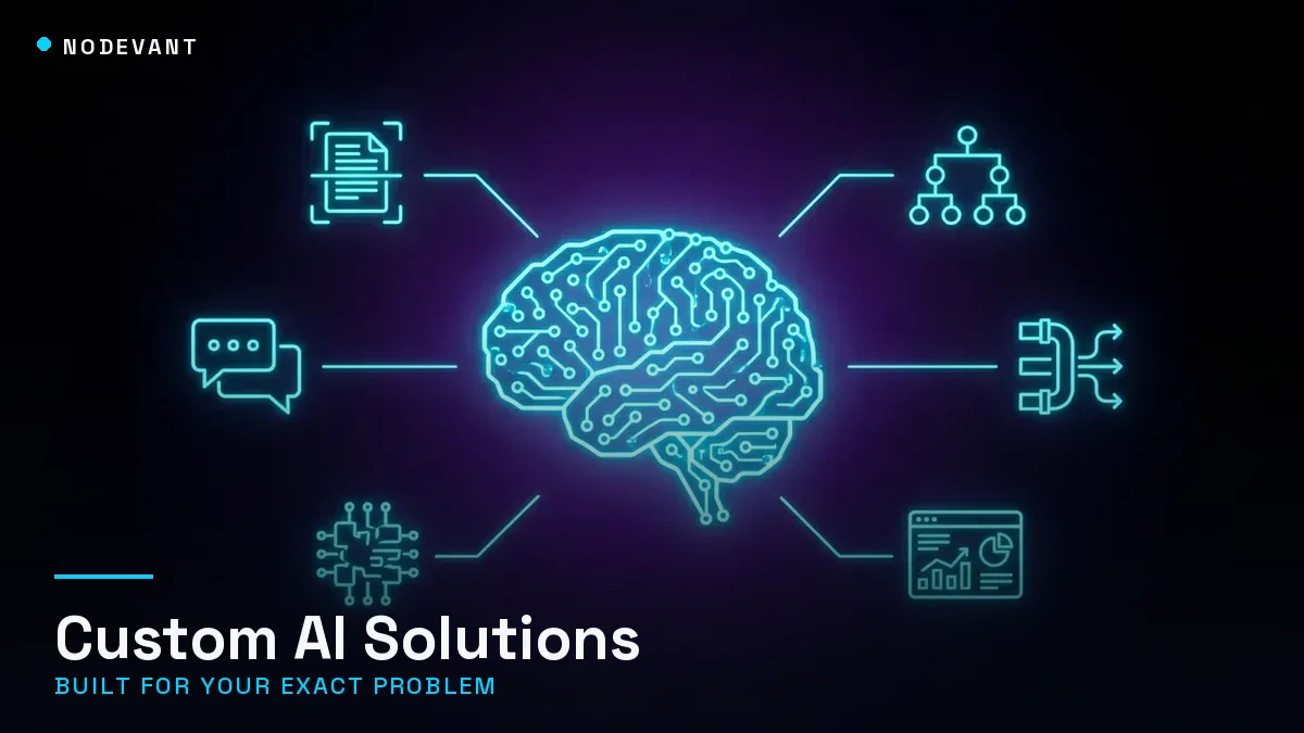 Custom AI Solutions — Bespoke AI products built around your exact problem — RAG assistants, 